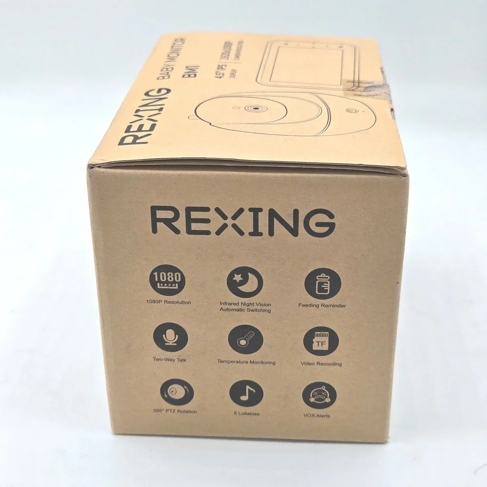 Rexing BM1 Baby Monitor 4.5 Inch IPS 1920x1080p HD‎ Video Night Vision, New